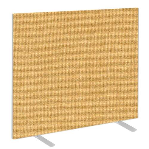 Impulse Plus Oblong 1200/1200 Floor Free Standing Screen Beige Fabric Light Grey Edges