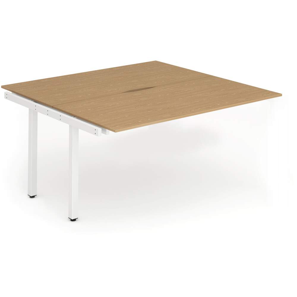 Evolve Plus 1600mm B2B Ext Kit Oak Top White Frame