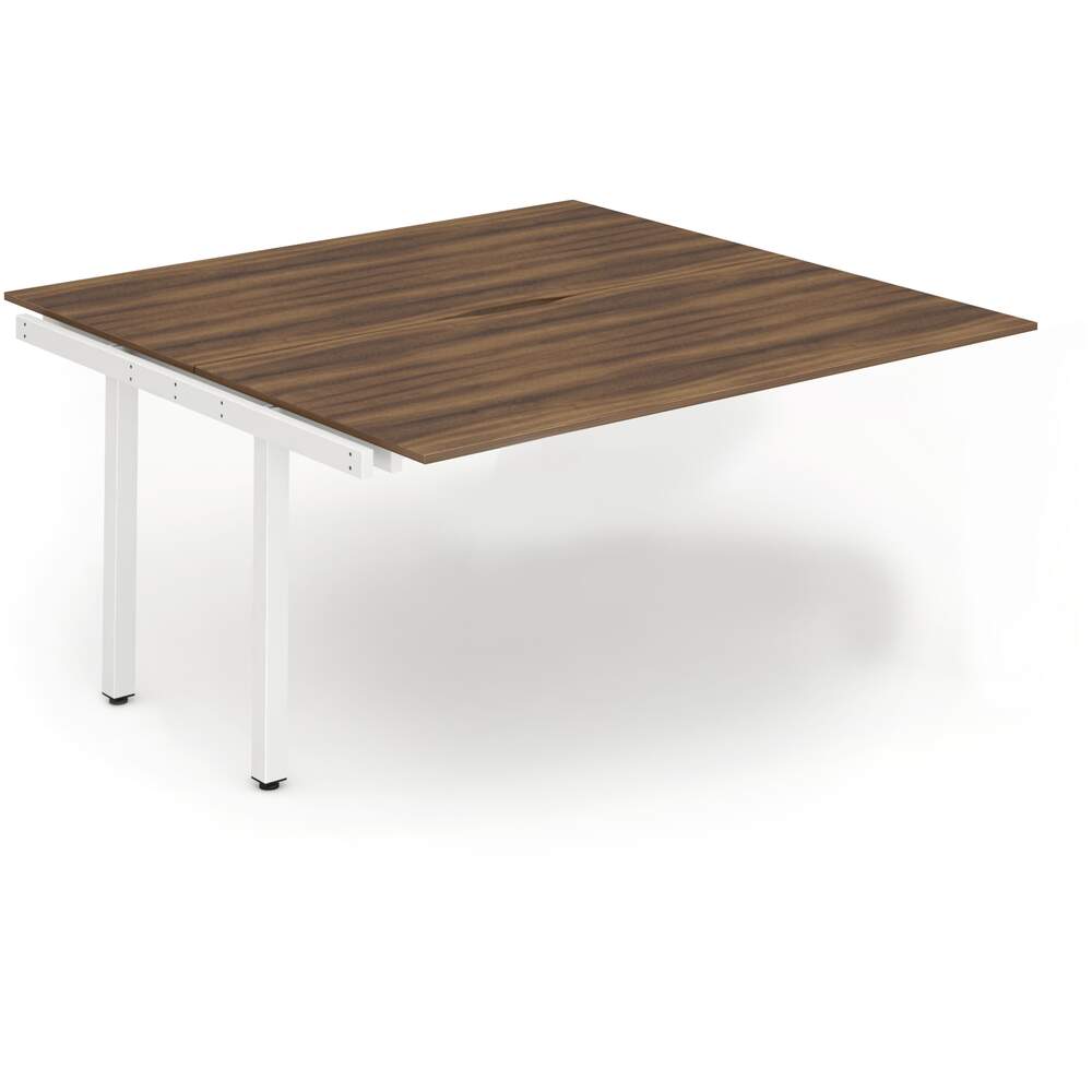 Evolve Plus 1400mm B2B Ext Kit Walnut Top White Frame