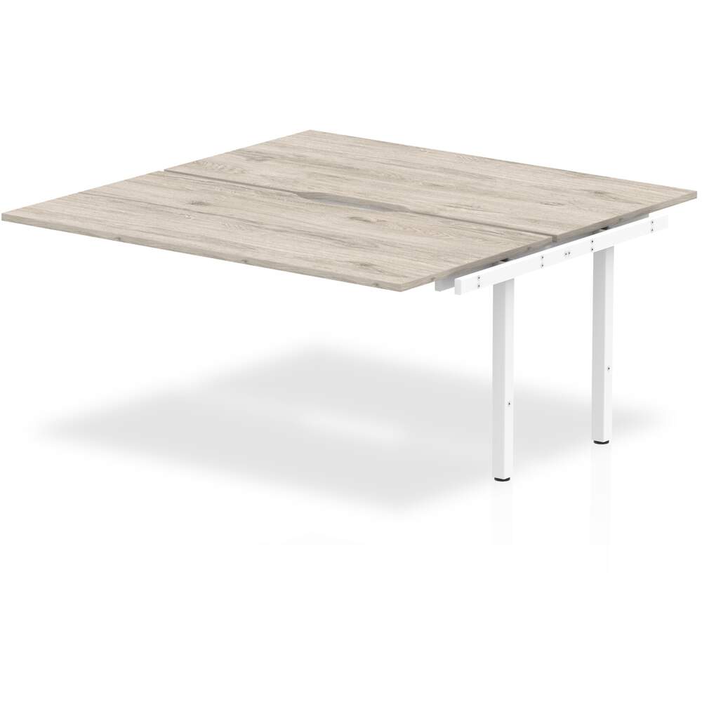 Evolve Plus 1400mm B2B Ext Kit Grey Oak Top White Frame