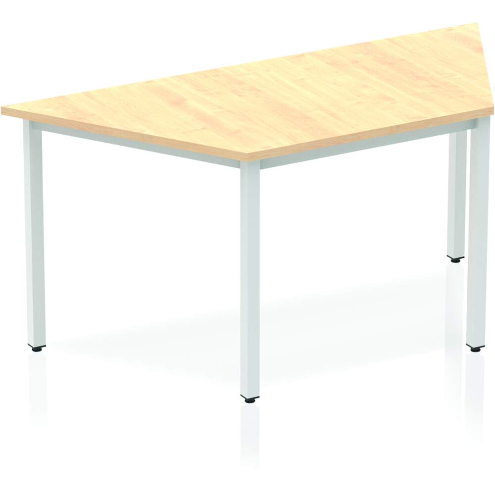 Impulse 1600mm Trapezium Maple Top Silver Box Frame Leg