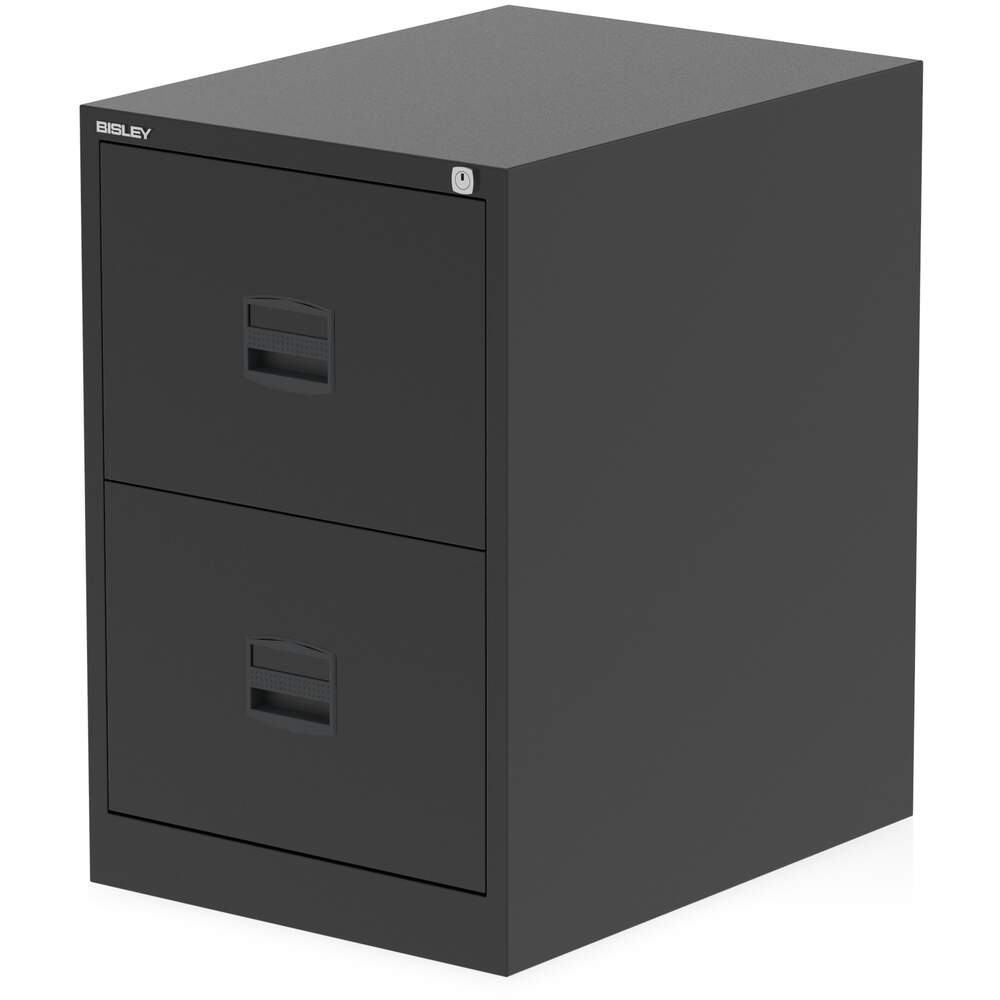 Qube by Bisley 2 Drawer Filing Cabinet Black