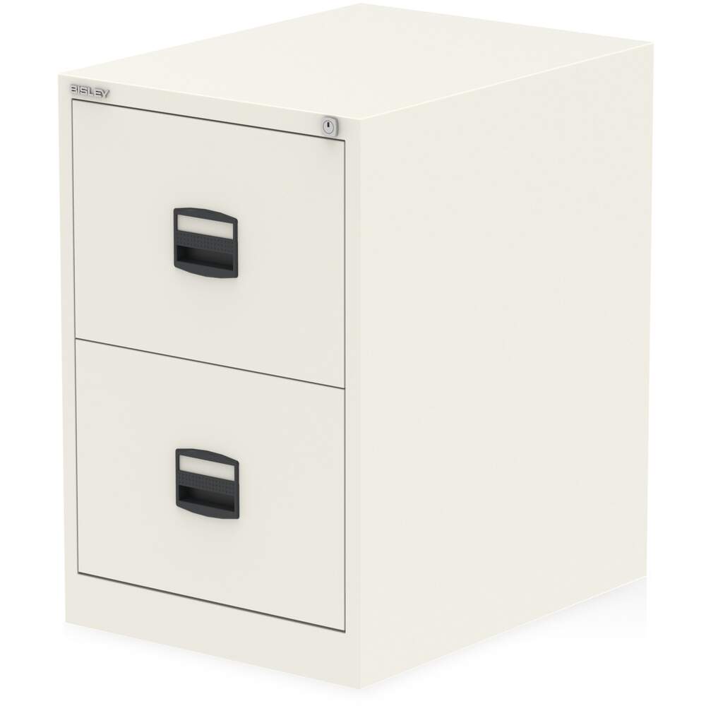 Qube by Bisley 2 Drawer Filing Cabinet Chalk White