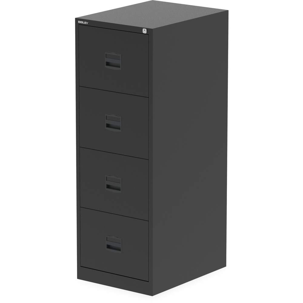 Qube by Bisley 4 Drawer Filing Cabinet Black