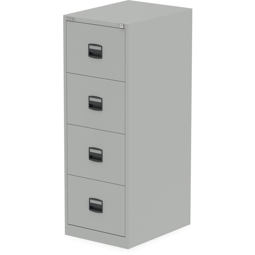 Qube by Bisley 4 Drawer Filing Cabinet Goose Grey