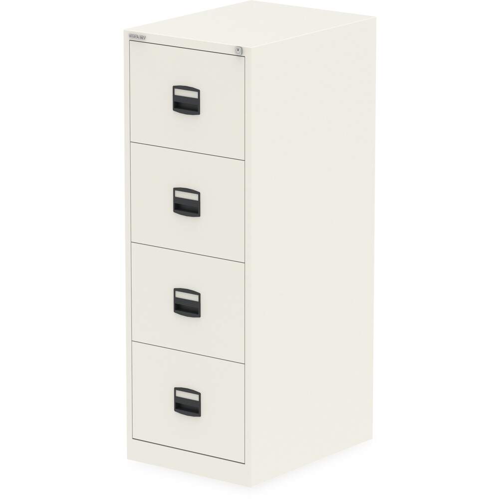 Qube by Bisley 4 Drawer Filing Cabinet Chalk White