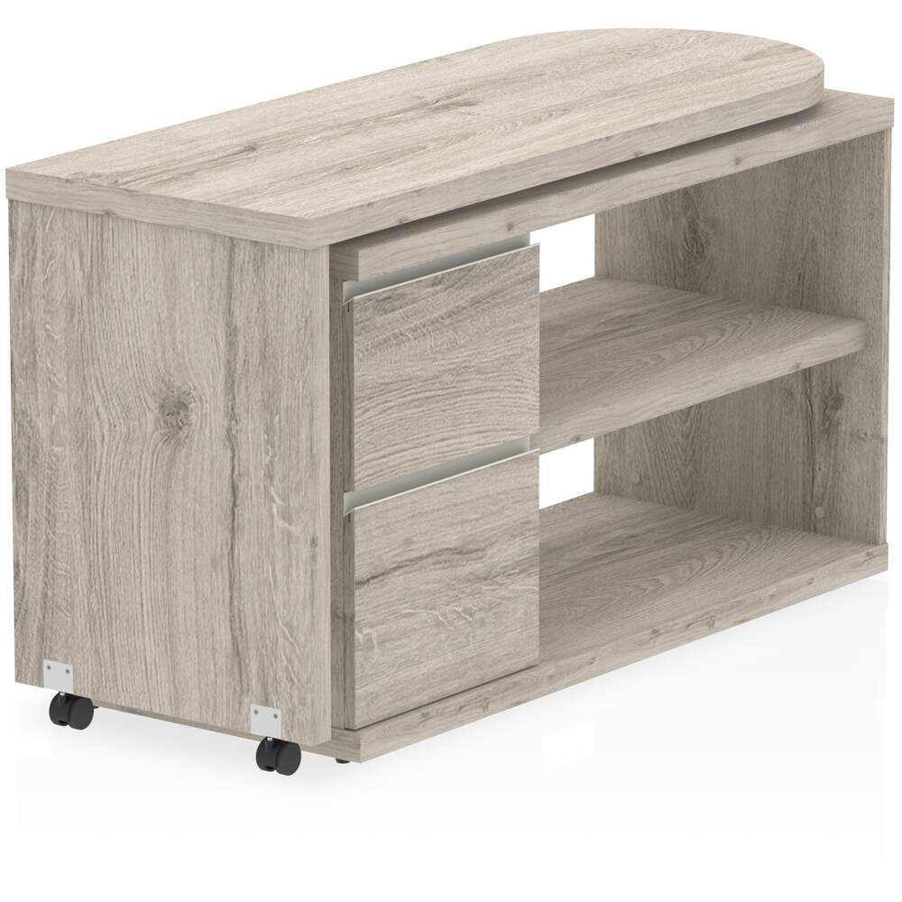 Fleur Smart Storage Desk Grey Oak