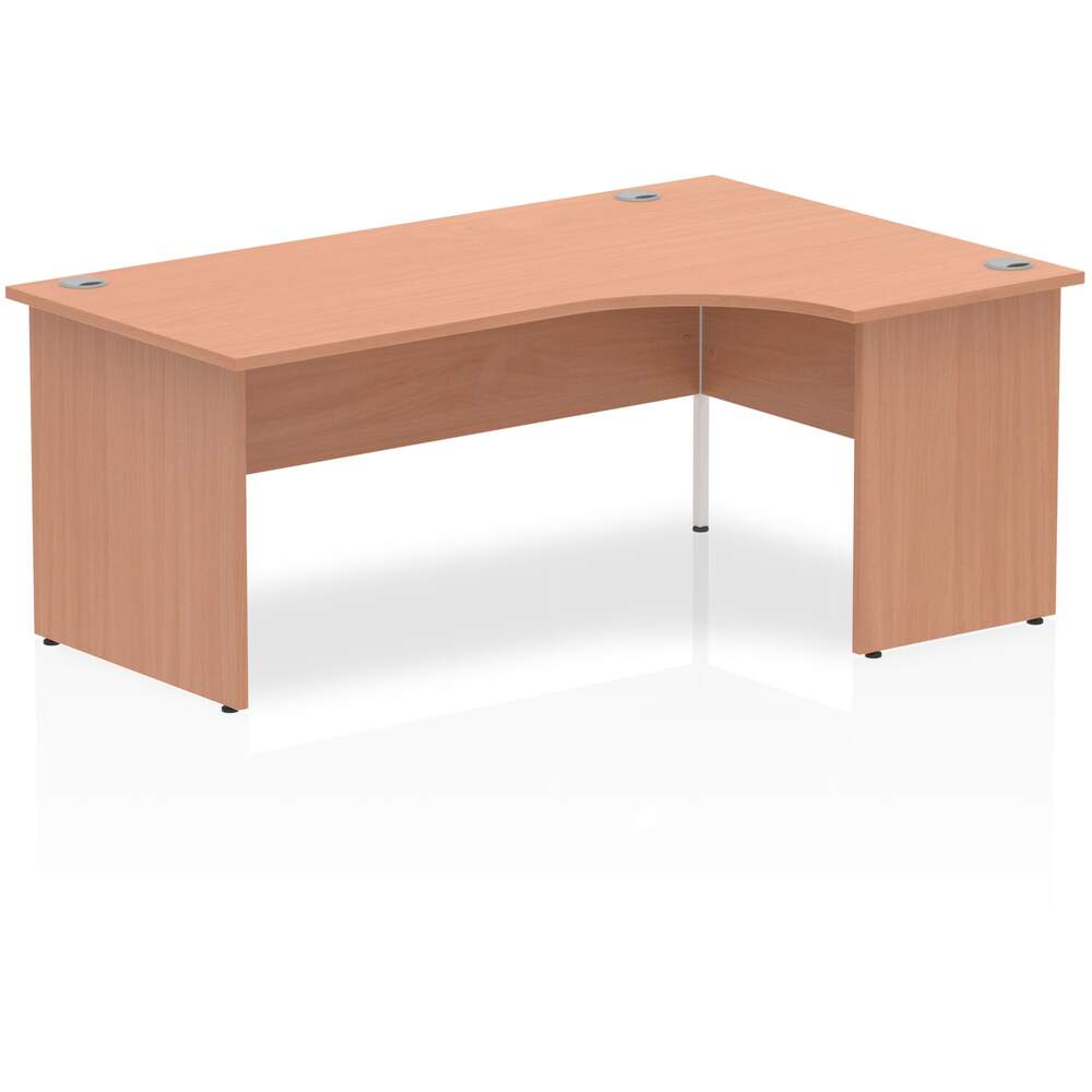 Impulse 1800mm Right Crescent Desk Beech Top Panel End Leg