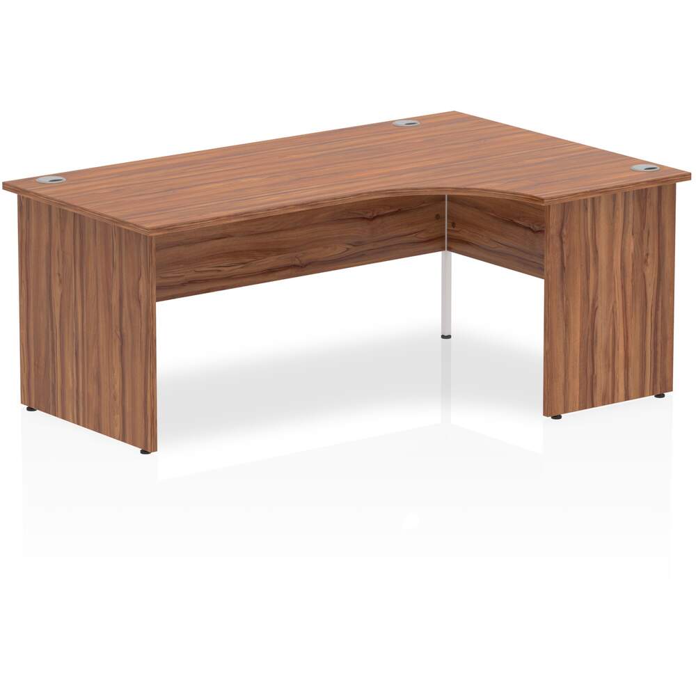 Impulse 1800mm Right Crescent Desk Walnut Top Panel End Leg