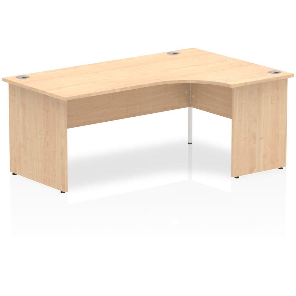 Impulse 1800mm Right Crescent Desk Maple Top Panel End Leg