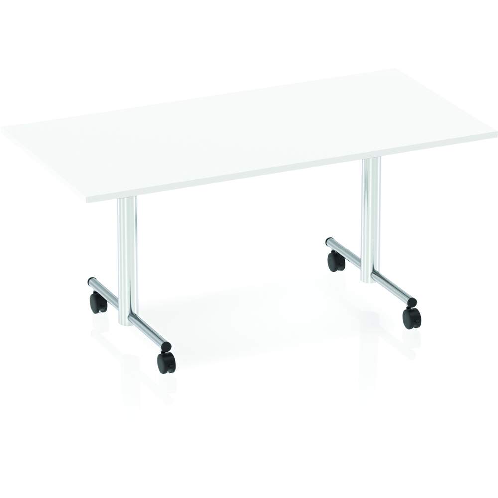 Impulse 1600mm Flip Top Rectangular Table White Top