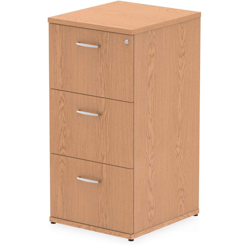 Impulse 3 Drawer Filing Cabinet Oak