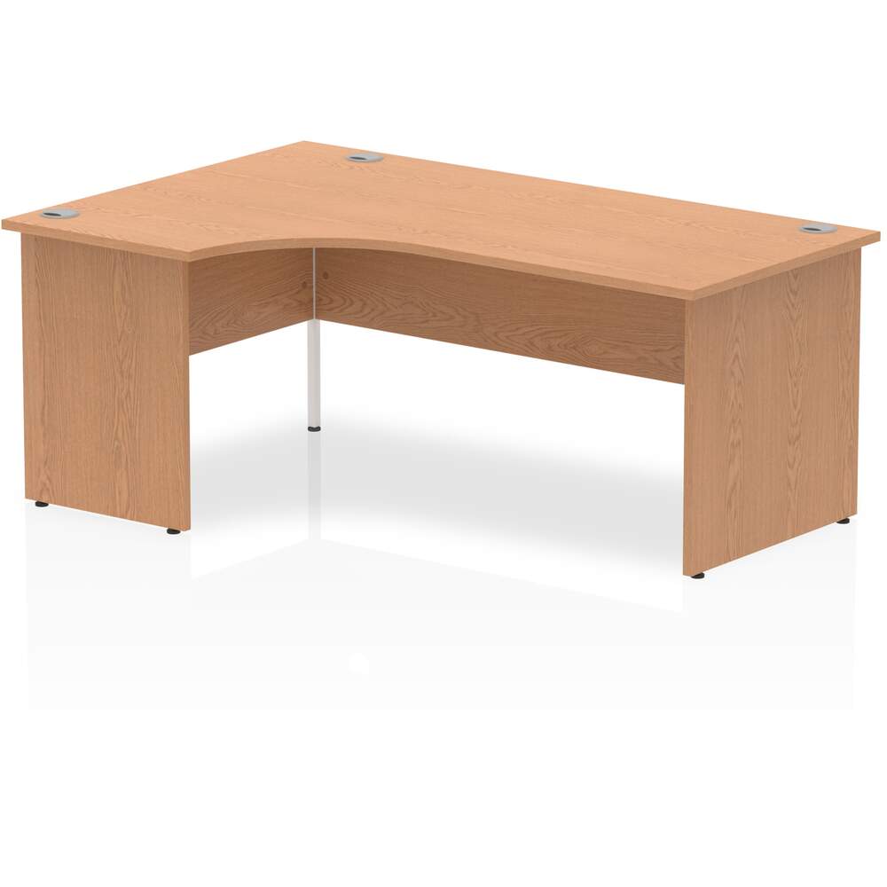 Impulse 1800mm Left Crescent Desk Oak Top Panel End Leg