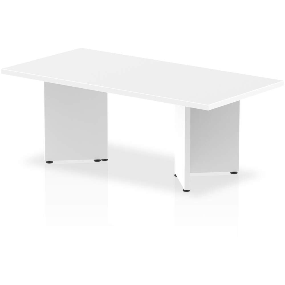 Impulse 1200mm Coffee Table White Top Arrowhead Leg