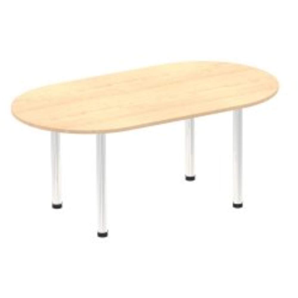 Impulse 1800mm Boardroom Table Maple Top Chrome Post Leg