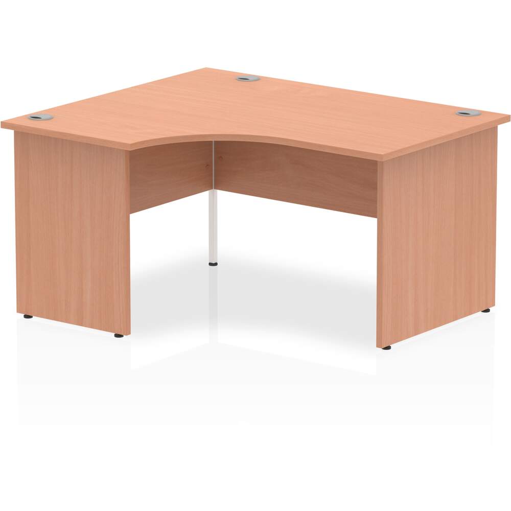 Impulse 1400mm Left Crescent Desk Beech Top Panel End Leg