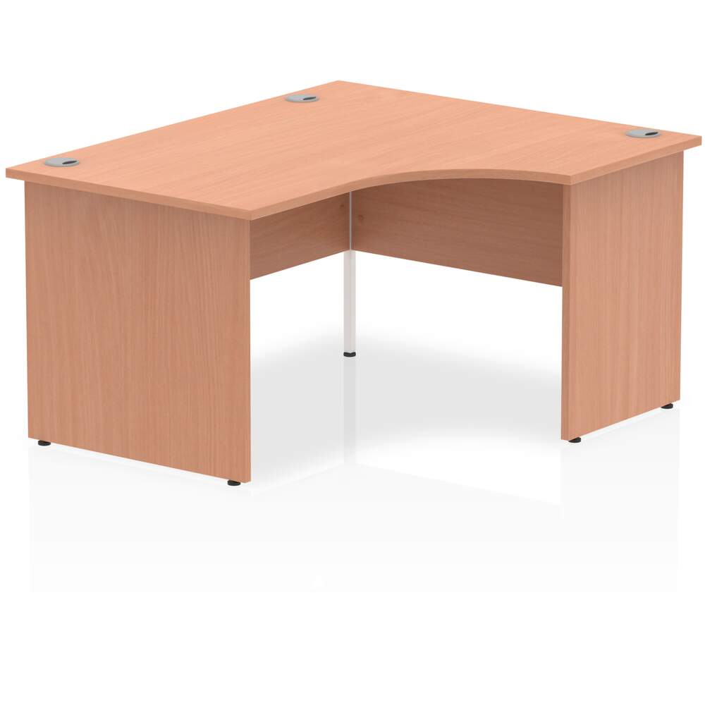 Impulse 1400mm Right Crescent Desk Beech Top Panel End Leg