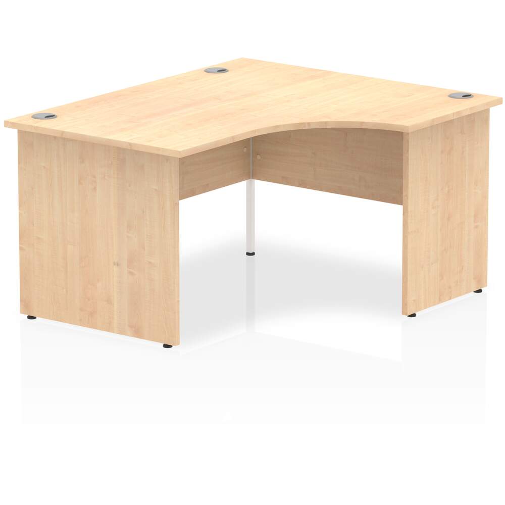 Impulse 1400mm Right Crescent Desk Maple Top Panel End Leg