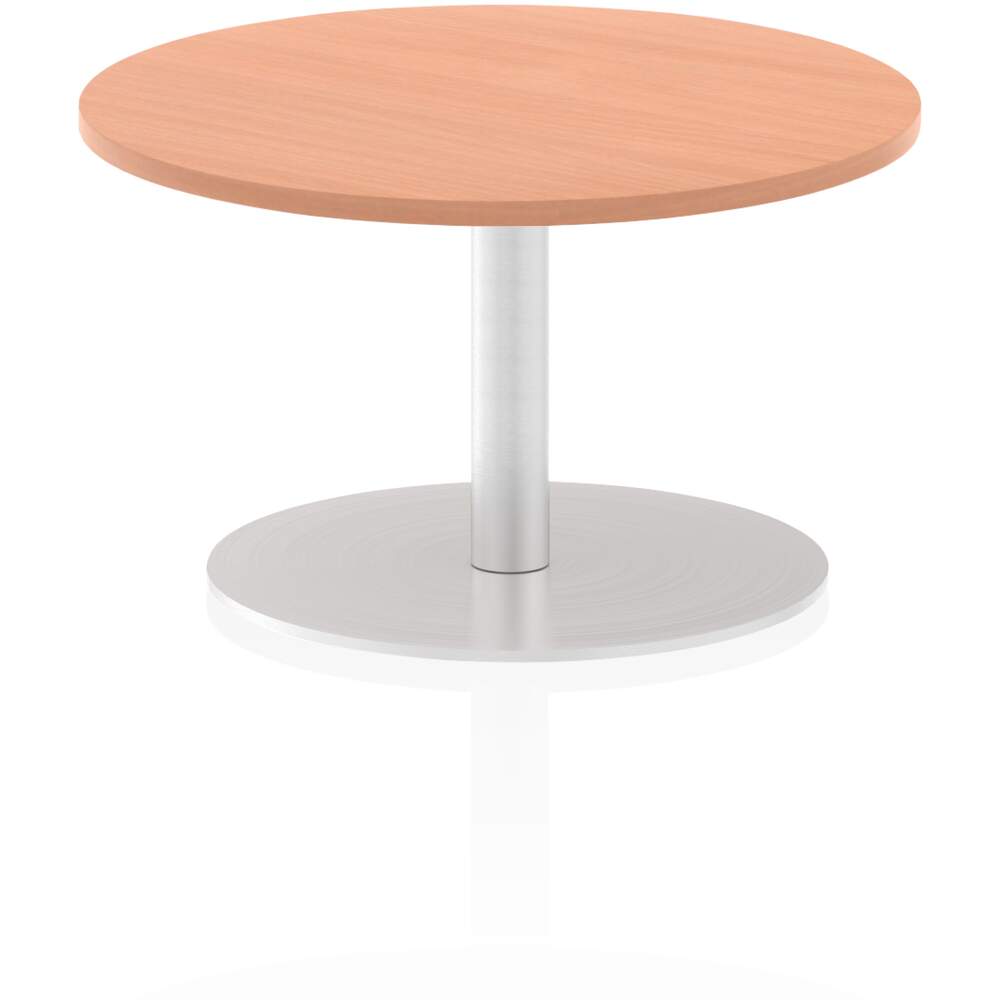 Italia 600mm Poseur Round Table Beech Top 475mm High Leg