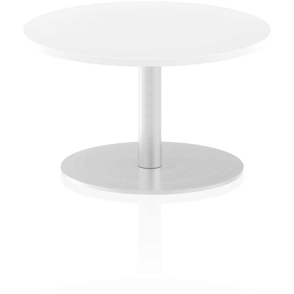 Italia 600mm Poseur Round Table White Top 475mm High Leg