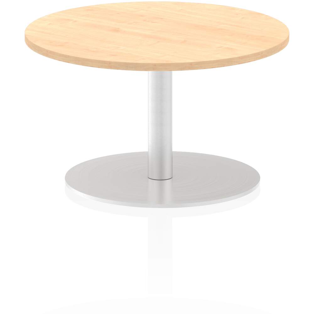 Italia 600mm Poseur Round Table Maple Top 475mm High Leg