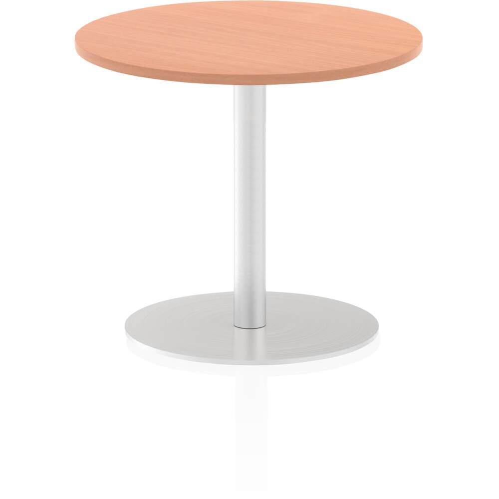 Italia 600mm Poseur Round Table Beech Top 725mm High Leg