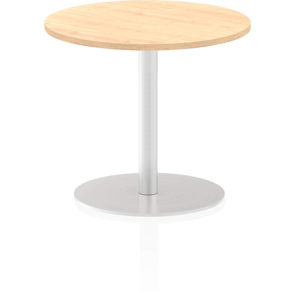 Italia 600mm Poseur Round Table Maple Top 725mm High Leg