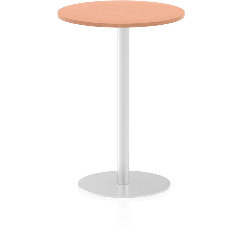 Italia 600mm Poseur Round Table Beech Top 1145mm High Leg