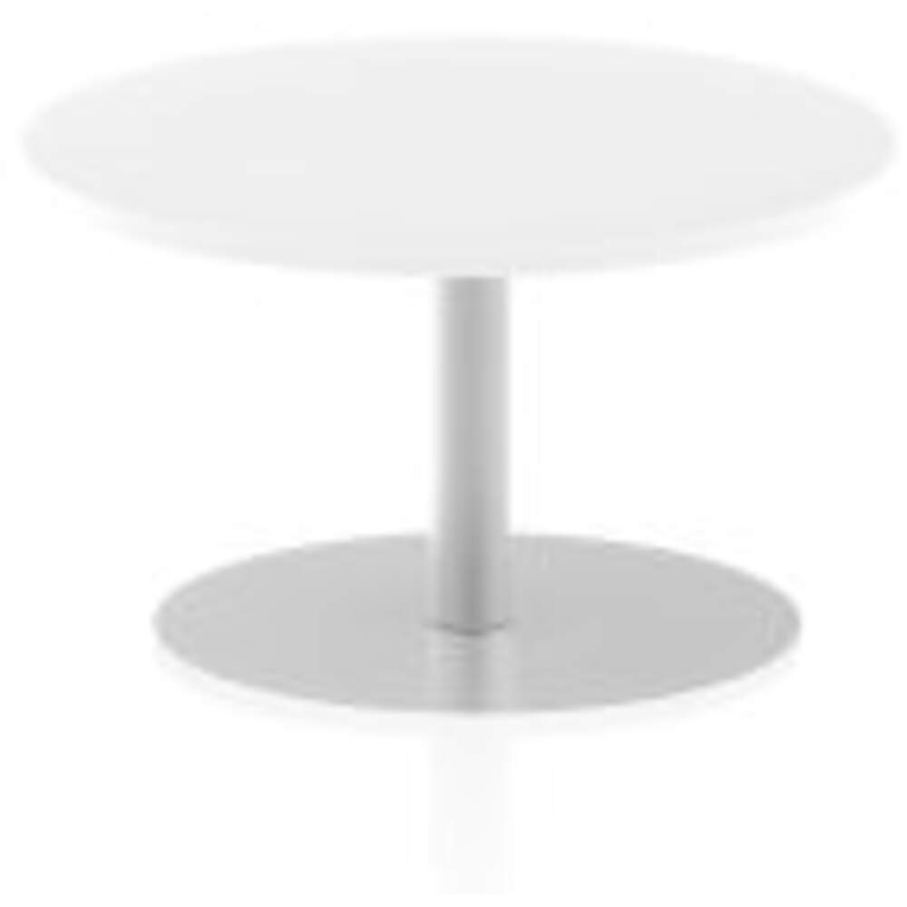 Italia 800mm Poseur Round Table White Top 475mm High Leg