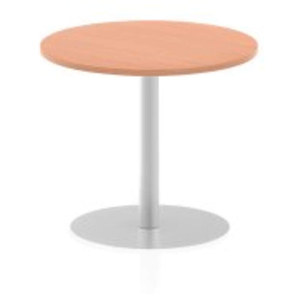 Italia 800mm Poseur Round Table Beech Top 725mm High Leg