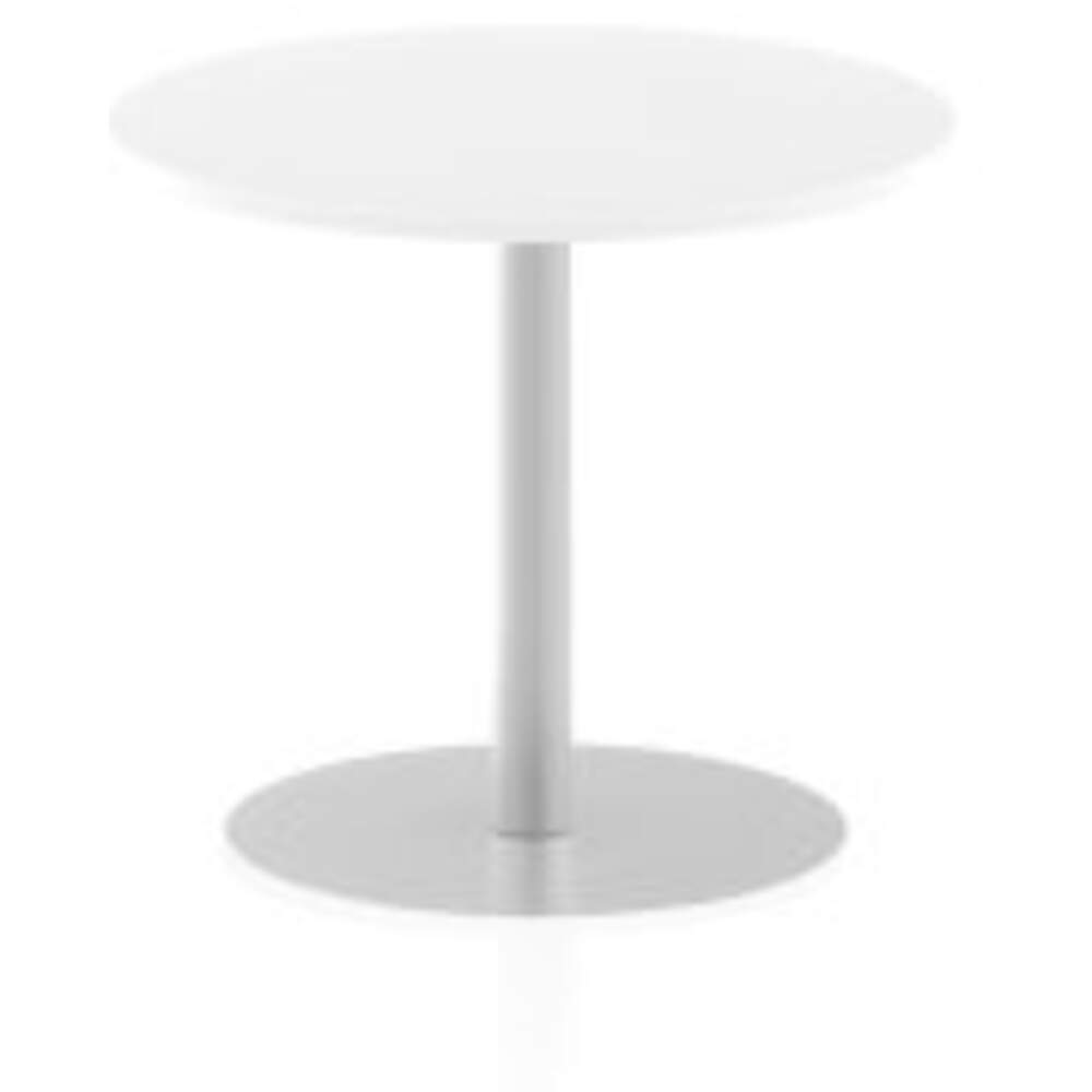 Italia 800mm Poseur Round Table White Top 725mm High Leg