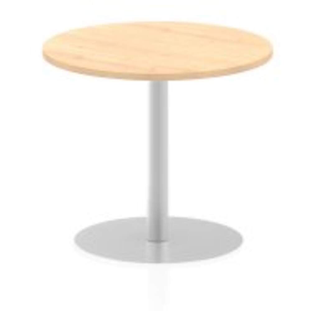 Italia 800mm Poseur Round Table Maple Top 725mm High Leg