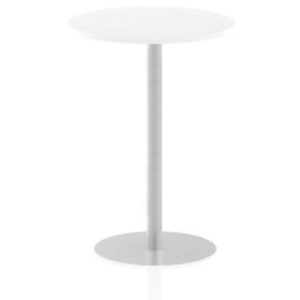 Italia 800mm Poseur Round Table White Top 1145mm High Leg