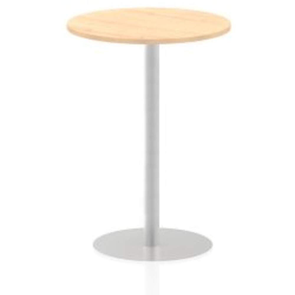 Italia 800mm Poseur Round Table Maple Top 1145mm High Leg