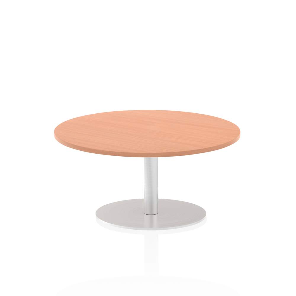 Italia 1000mm Poseur Round Table Beech Top 475mm High Leg