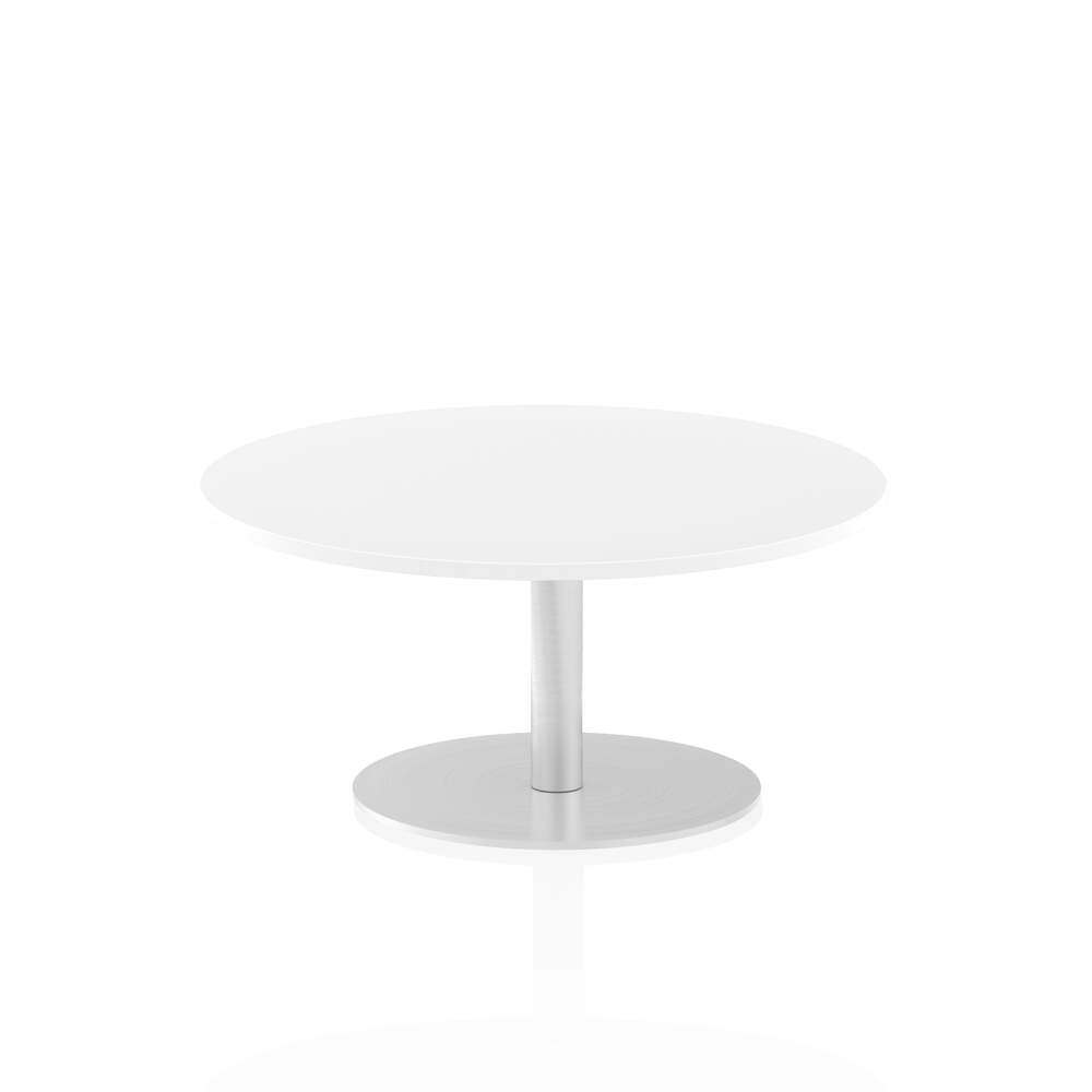 Italia 1000mm Poseur Round Table White Top 475mm High Leg