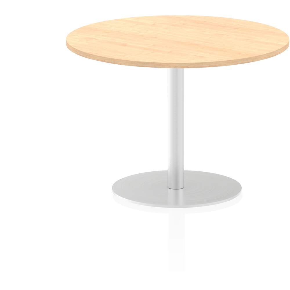 Italia 1000mm Poseur Round Table Maple Top 725mm High Leg