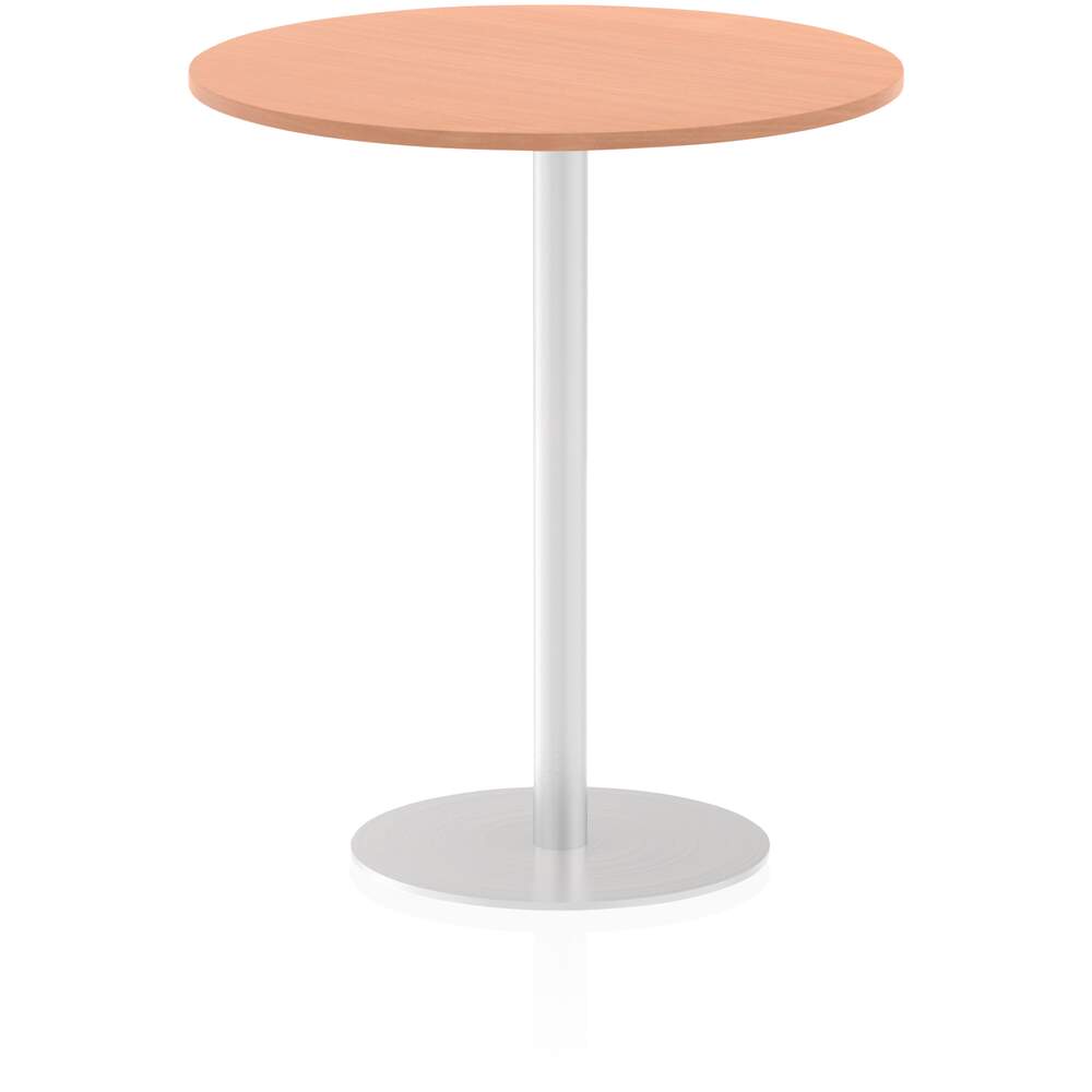 Italia 1000mm Poseur Round Table Beech Top 1145mm High Leg