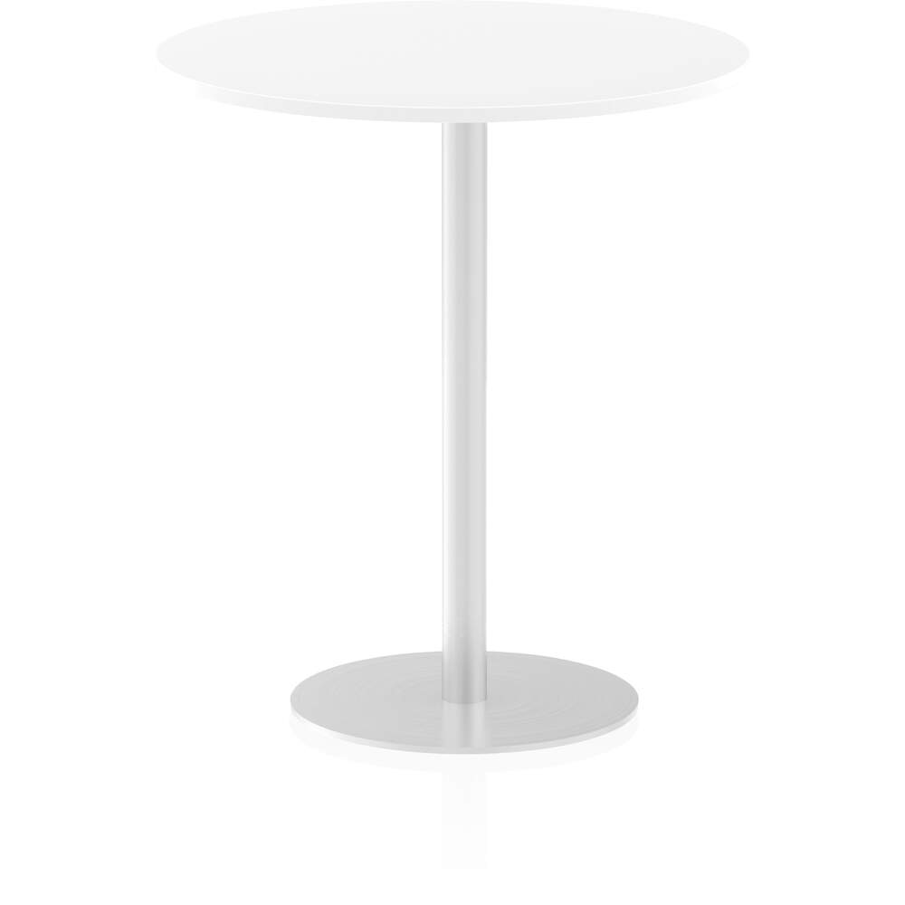 Italia 1000mm Poseur Round Table White Top 1145mm High Leg