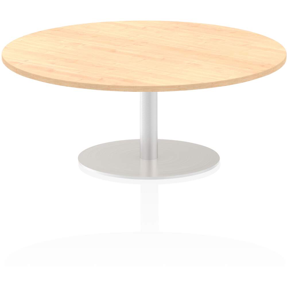 Italia 1200mm Poseur Round Table Maple Top 475mm High Leg