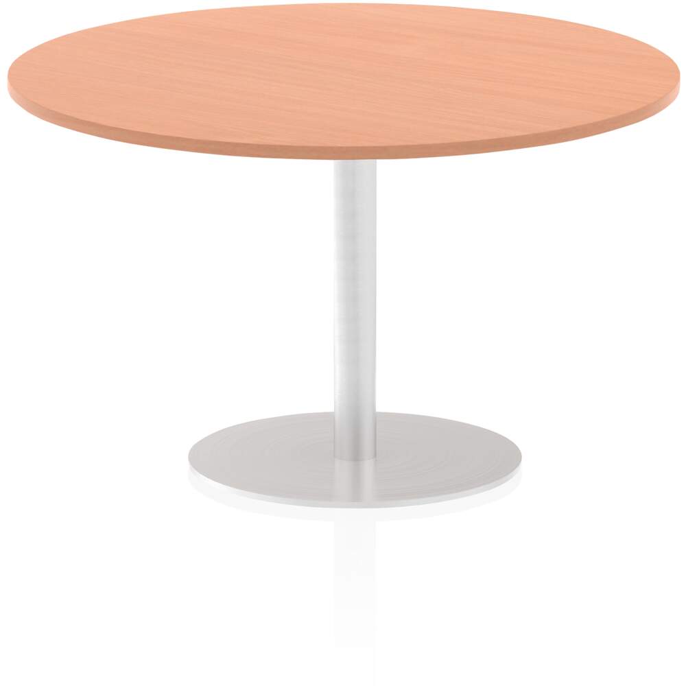 Italia 1200mm Poseur Round Table Beech Top 725mm High Leg