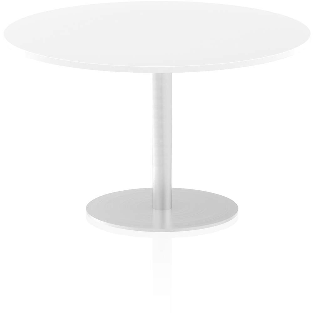 Italia 1200mm Poseur Round Table White Top 725mm High Leg