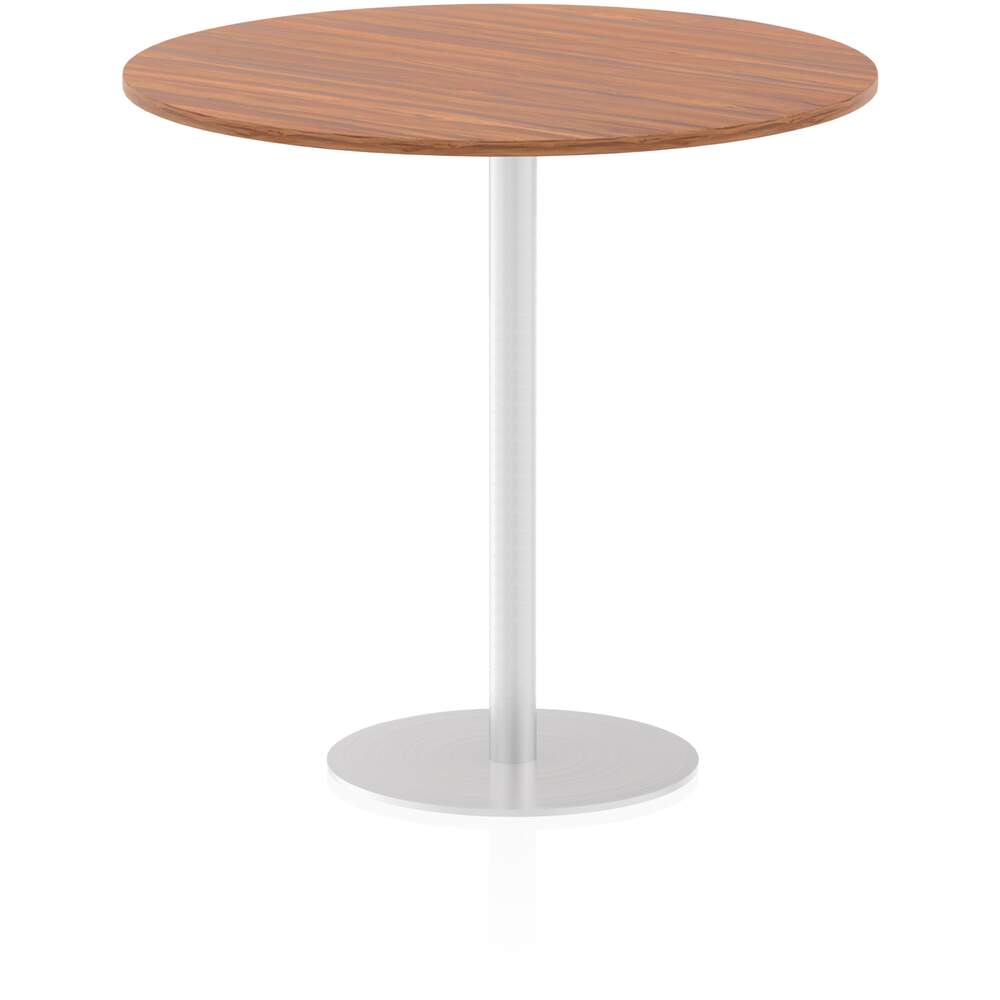 Italia 1200mm Poseur Round Table Walnut Top 1145mm High Leg