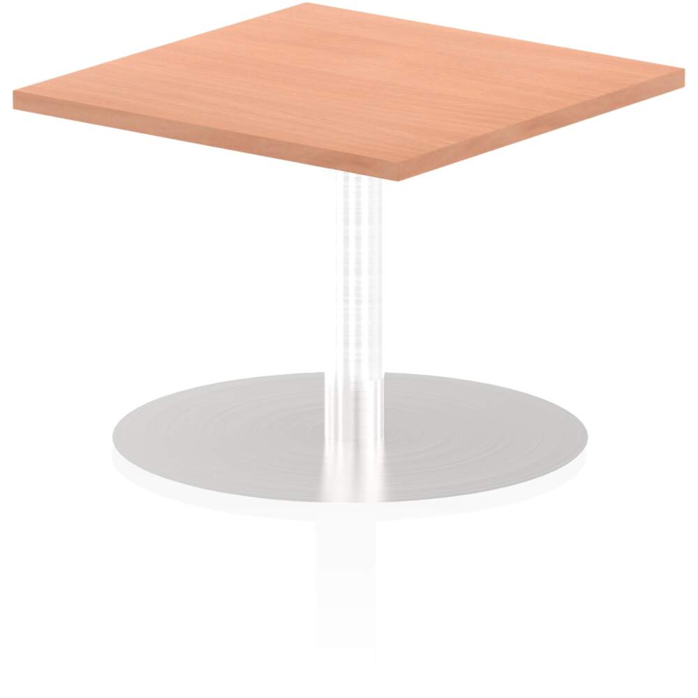 Italia 600mm Poseur Square Table Beech Top 475mm High Leg