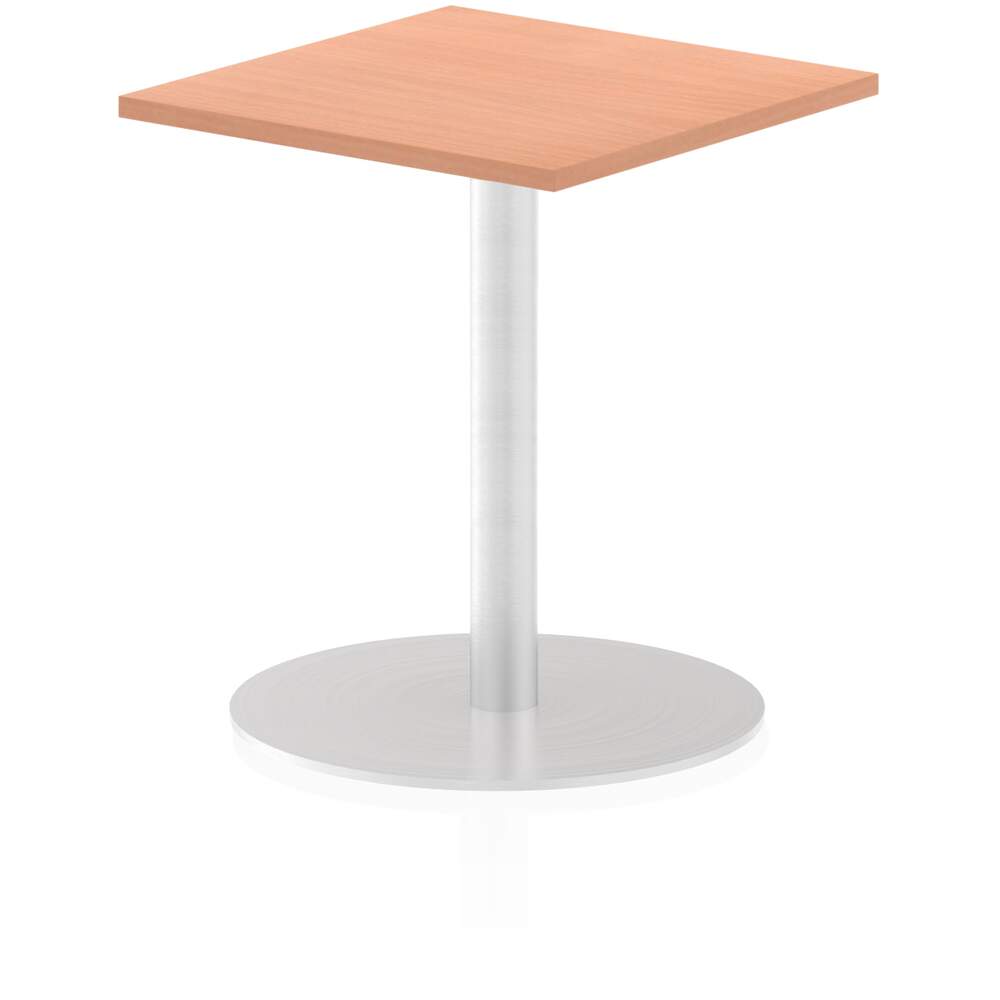 Italia 600mm Poseur Square Table Beech Top 725mm High Leg