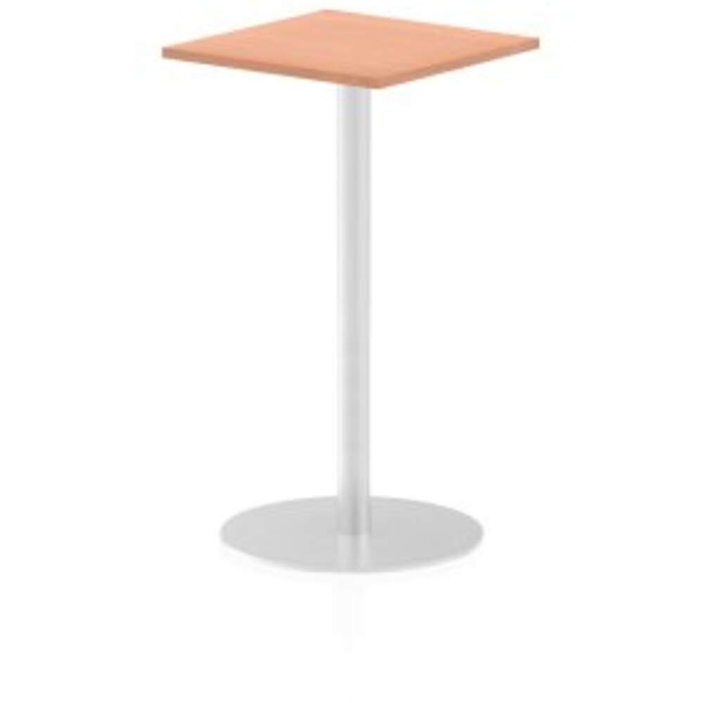 Italia 600mm Poseur Square Table Beech Top 1145mm High Leg