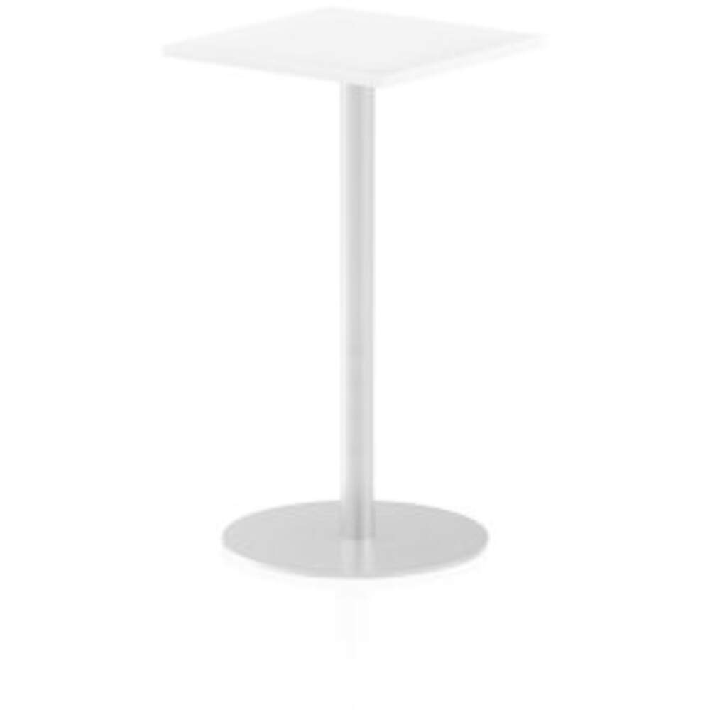 Italia 600mm Poseur Square Table White Top 1145mm High Leg