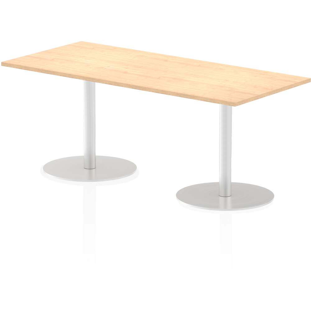 Italia 1800 x 800mm Poseur Rectangular Table Maple Top 725mm High Leg