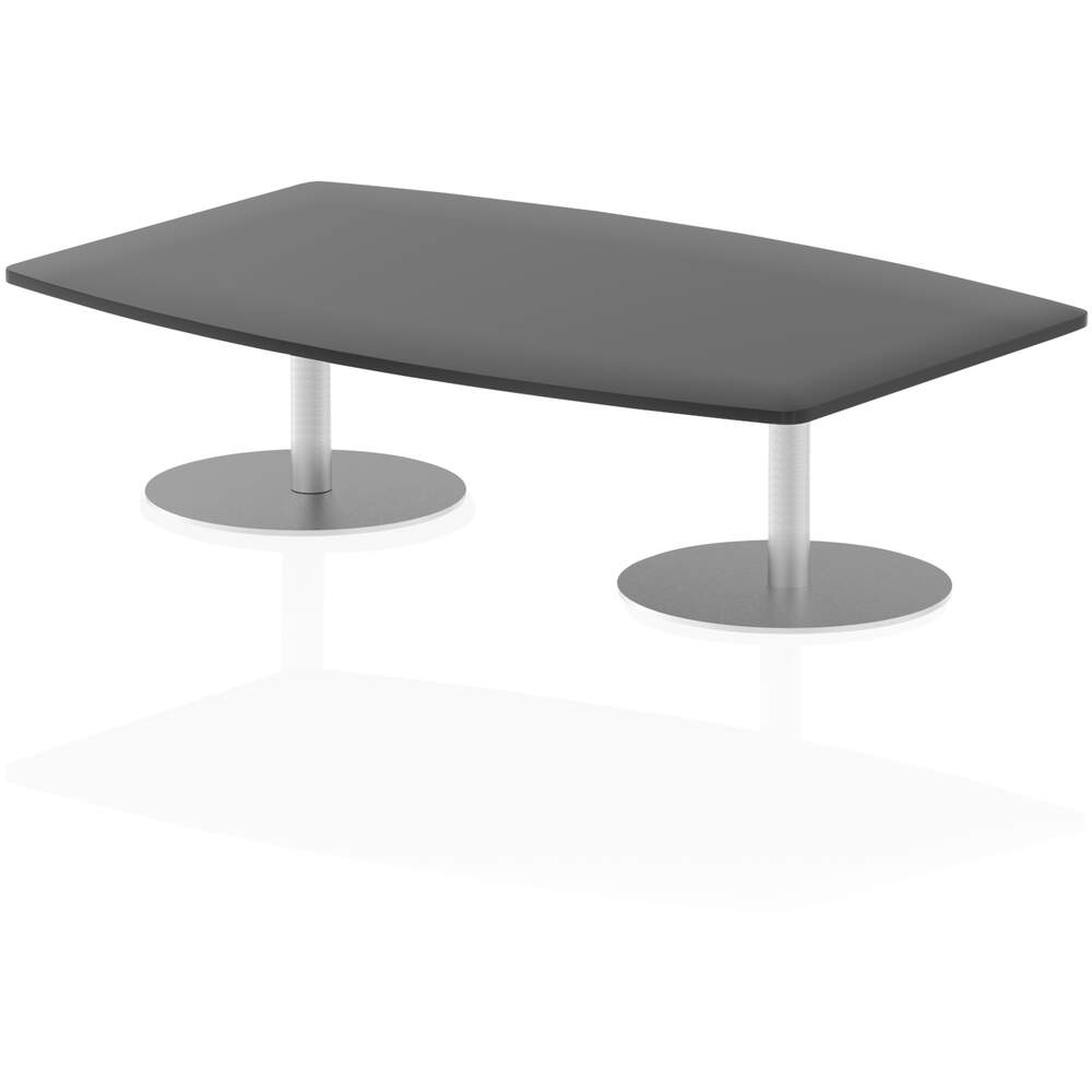 Italia 1800mm Poseur High Gloss Table Black Top 475mm High Leg