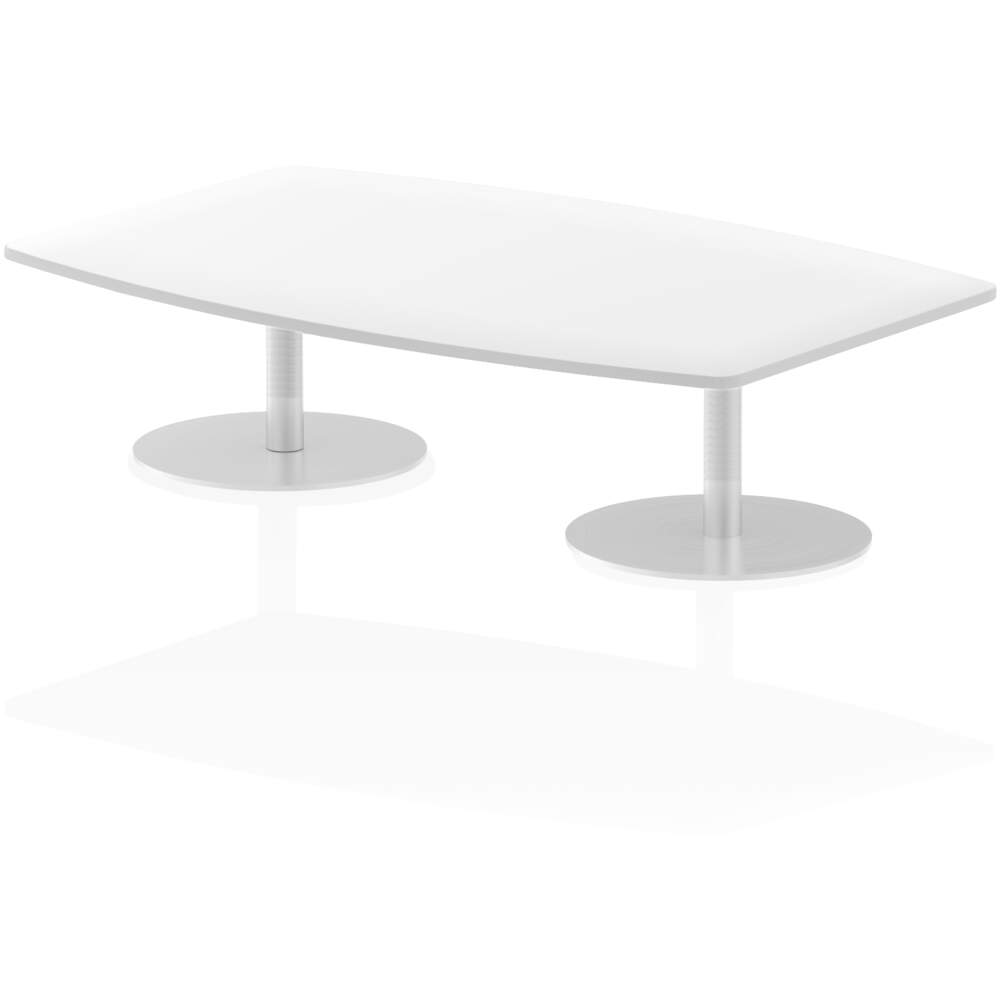 Italia 1800mm Poseur High Gloss Table White Top 475mm High Leg